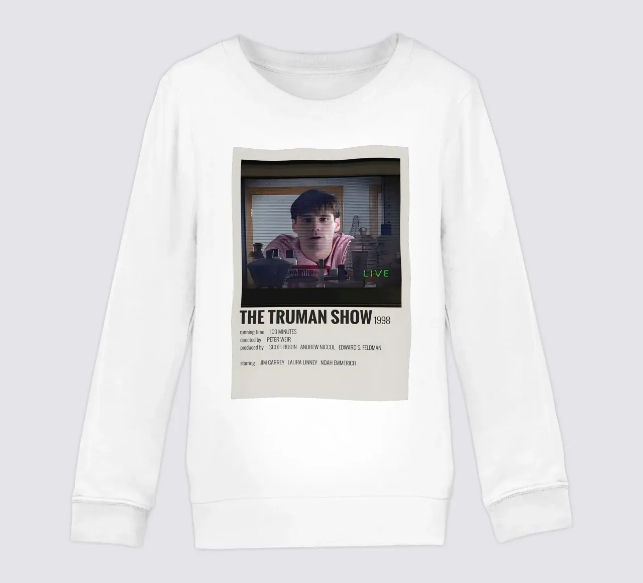 THE TRUMAN SHOW 1998 felpa bambino da MVFminimalist