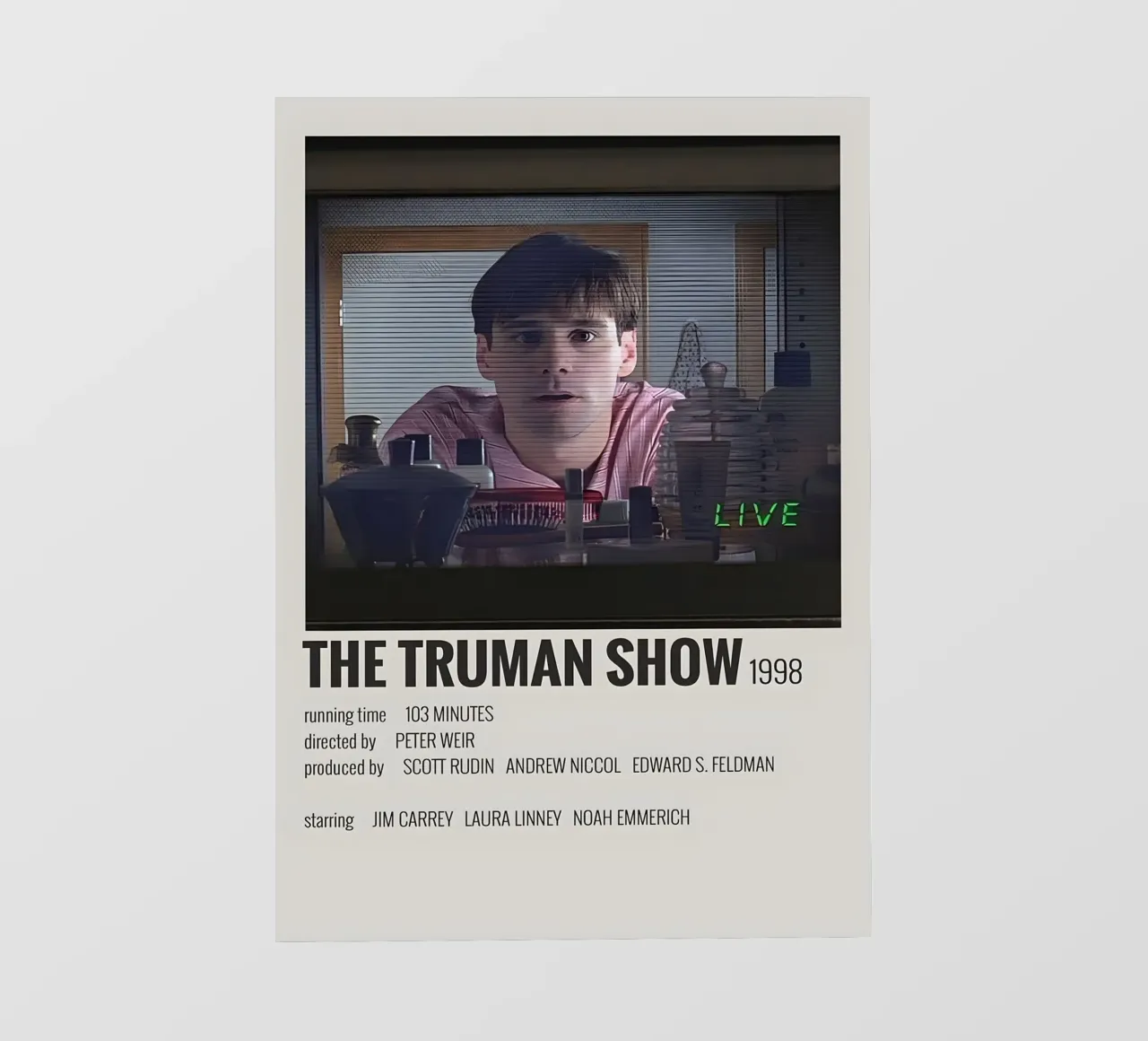 THE TRUMAN SHOW 1998 pellicola backlit da MVFminimalist