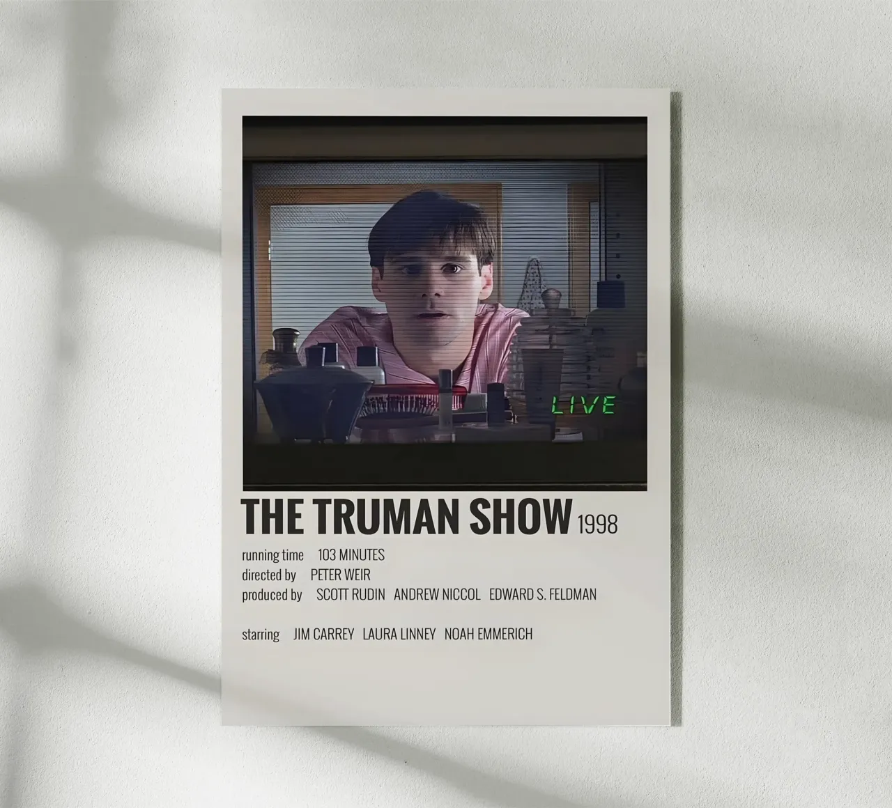 THE TRUMAN SHOW 1998 plexiglass da MVFminimalist