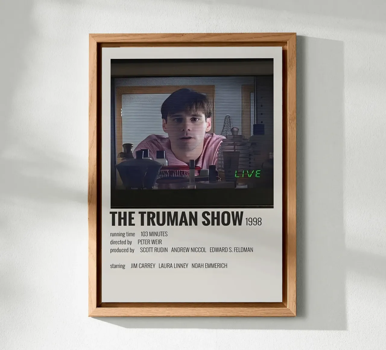 THE TRUMAN SHOW 1998 alluminio dibond da MVFminimalist
