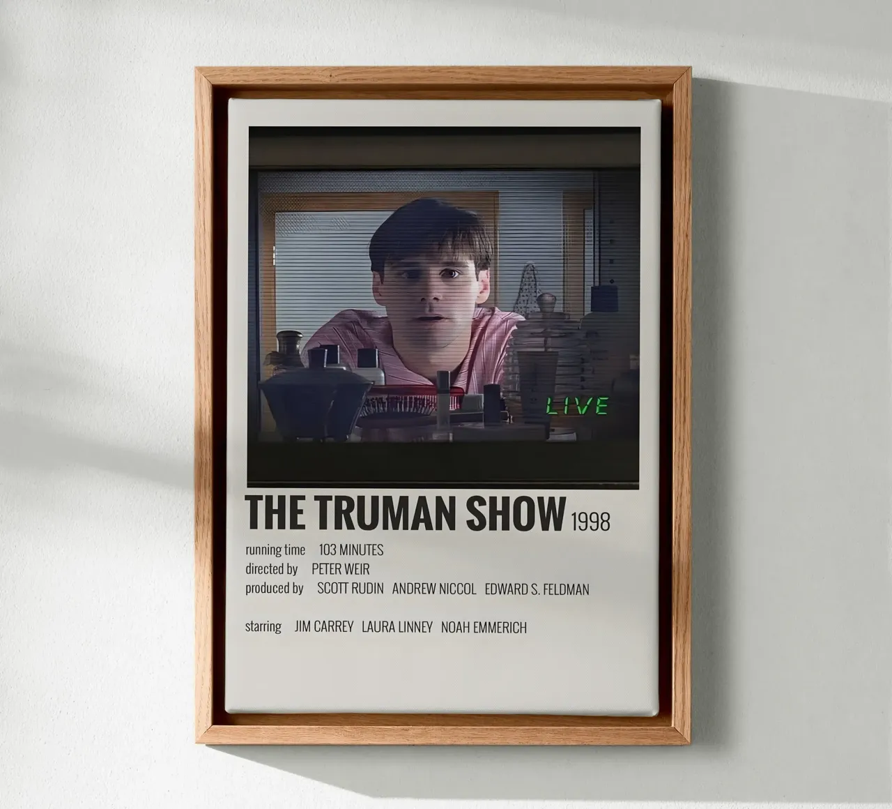 THE TRUMAN SHOW 1998 canvas by MVFminimalist