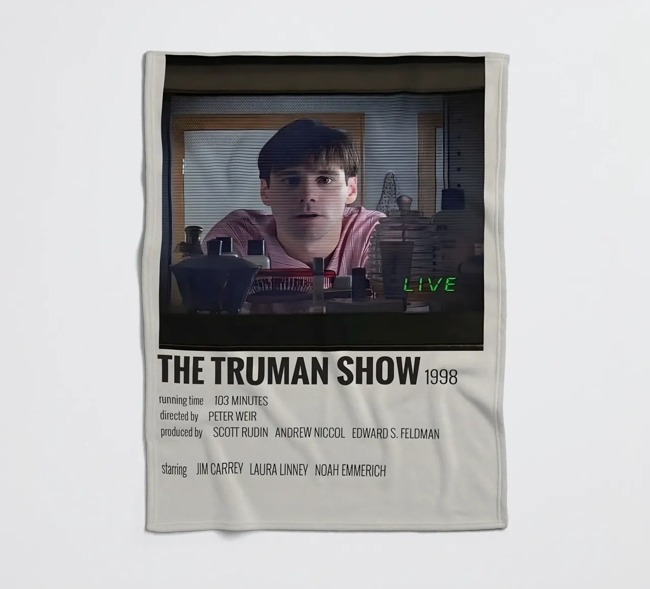 THE TRUMAN SHOW 1998 coperta in pile da MVFminimalist