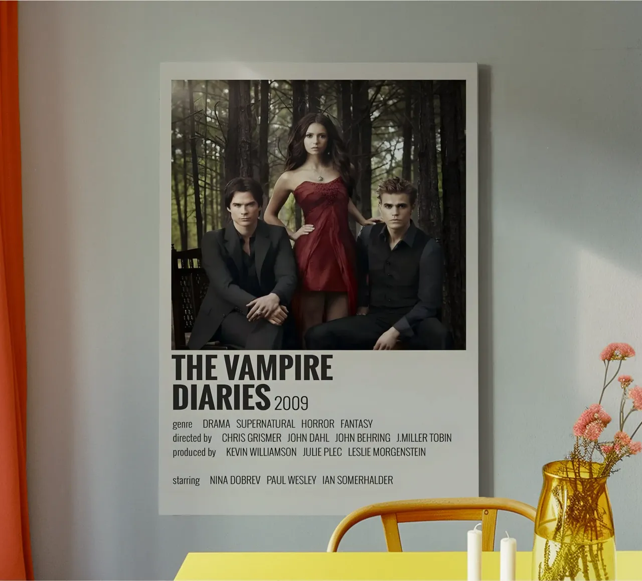 THE VAMPIRE DIARIES 2009 tela con Cornice a cassetta da MVFminimalist