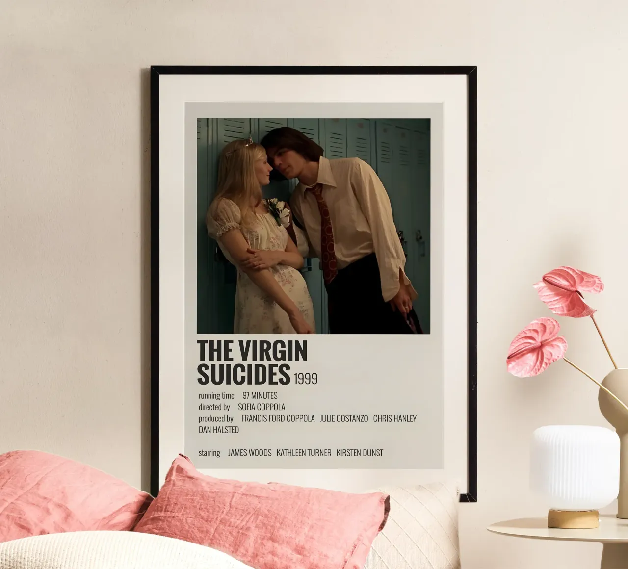 THE VIRGIN SUICIDES 1999 poster con telaio in legno da MVFminimalist