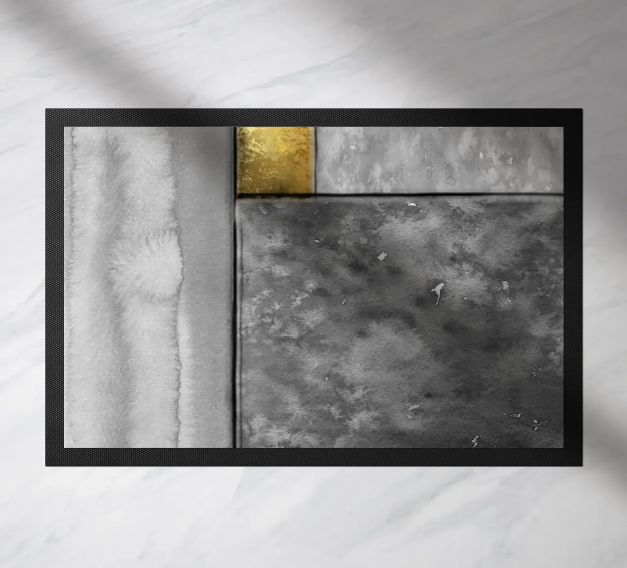 Abstract art gray a golden square zerbino da vintageshop