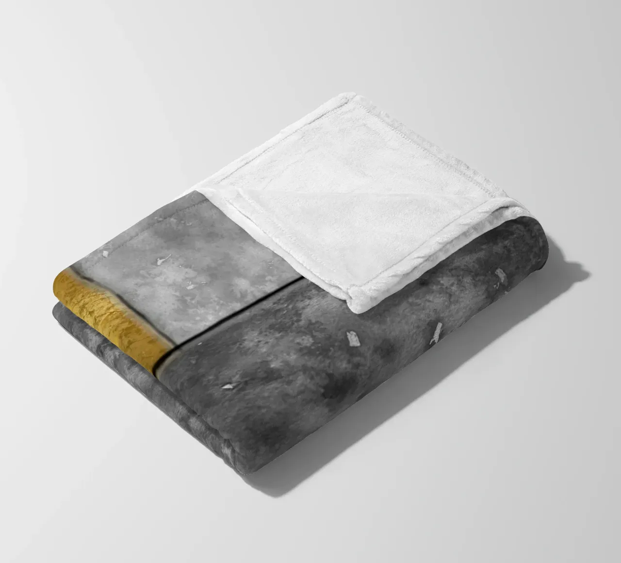 Abstract art gray a golden square coperta in pile da vintageshop
