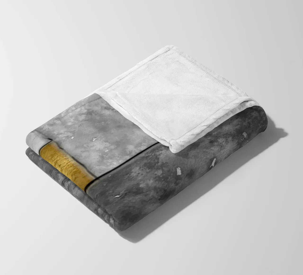 Abstract art gray a golden square coperta in pile da vintageshop