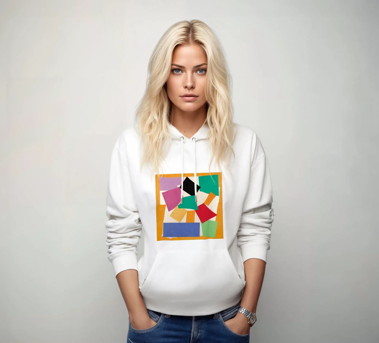 elemento abstracto rectangular sudadera con capucha de uklik sell