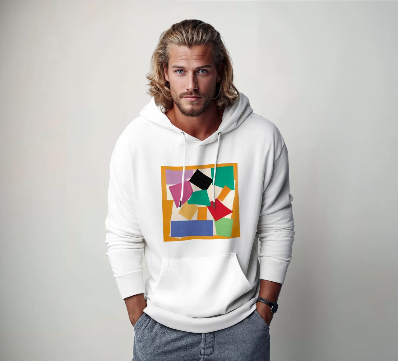 elemento abstracto rectangular sudadera con capucha de uklik sell