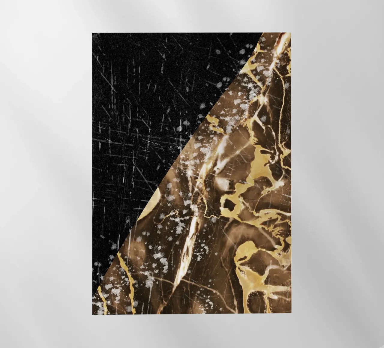 Abstract art black with gold pellicola backlit da vintageshop
