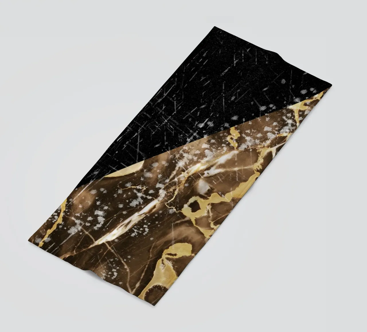 Abstract art black with gold telo mare da vintageshop