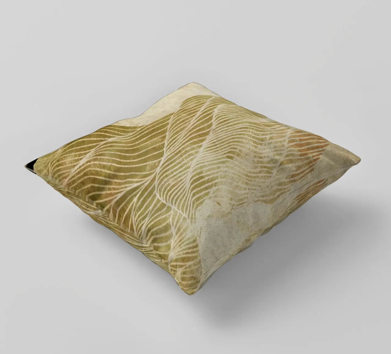 Abstract art organic white lines cuscino da vintageshop