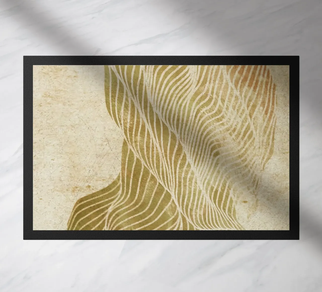 Abstract art organic white lines zerbino da vintageshop