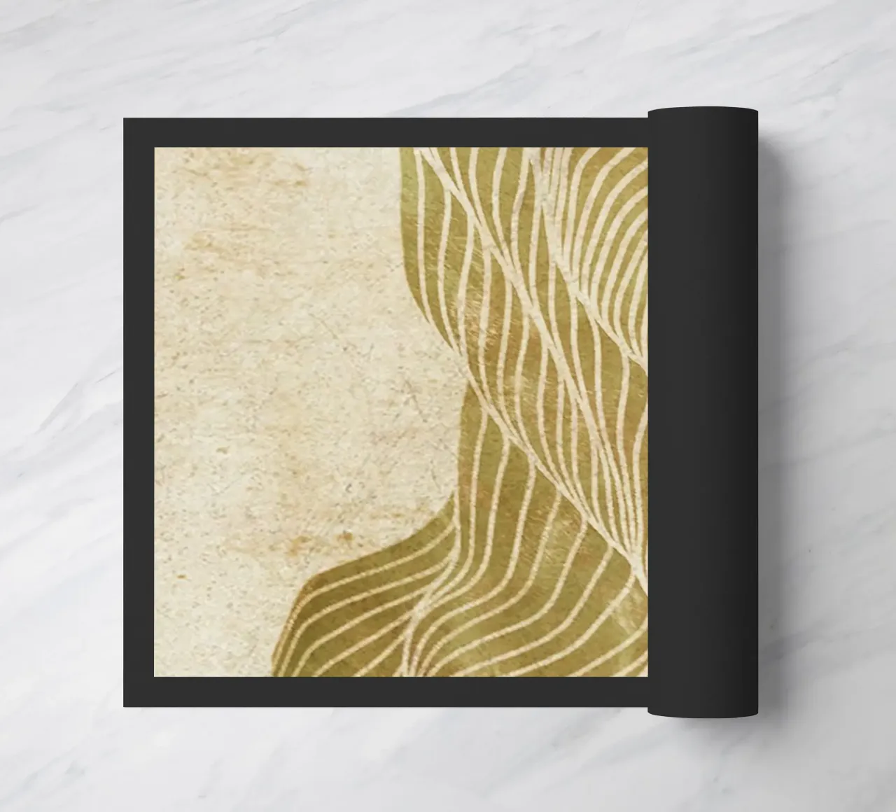 Abstract art organic white lines zerbino da vintageshop