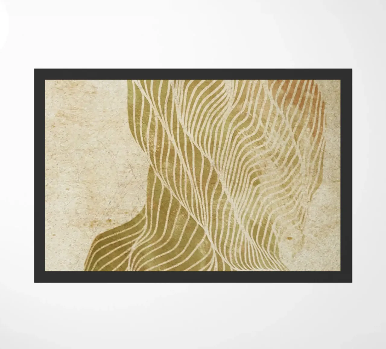 Abstract art organic white lines zerbino da vintageshop