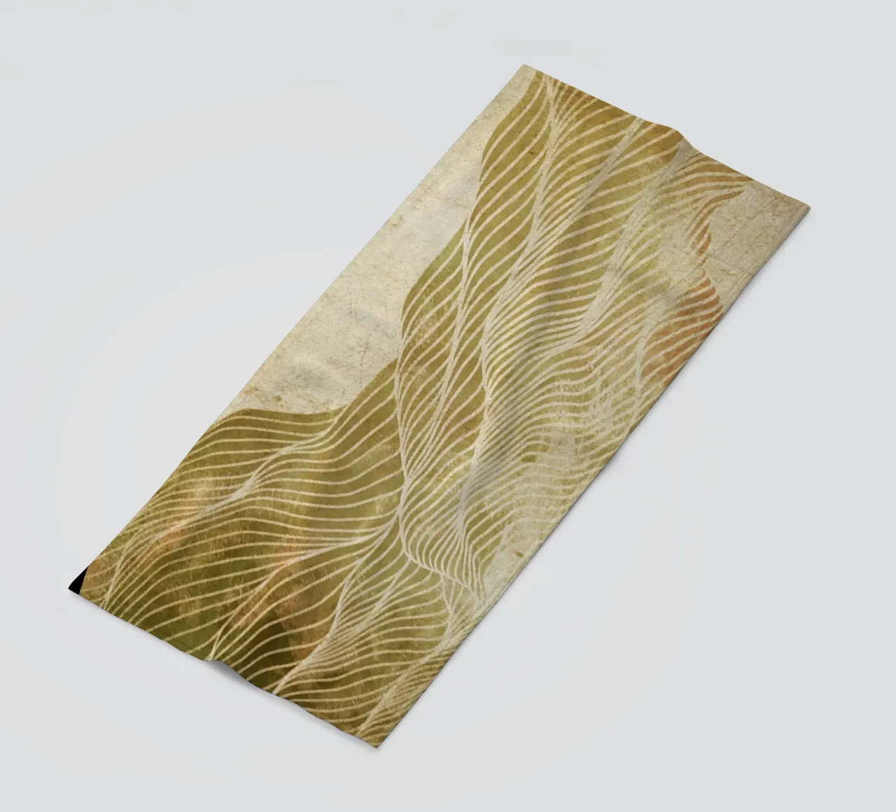 Abstract art organic white lines telo mare da vintageshop