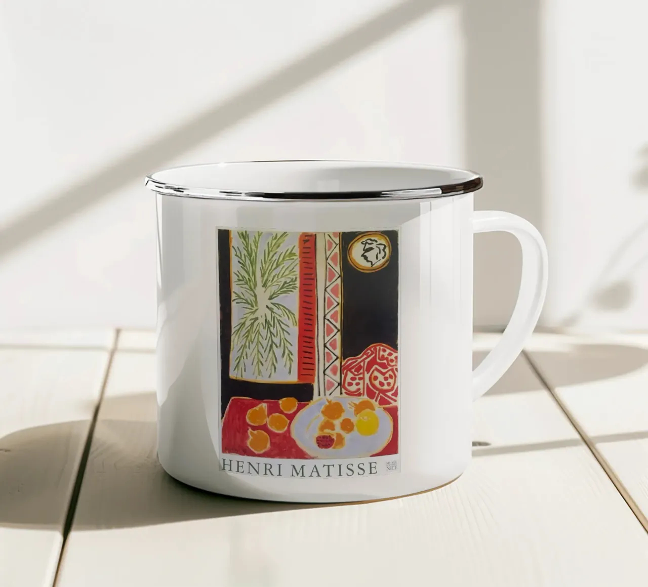 melograno al limone e piatto tazza in smalto da uklik sell