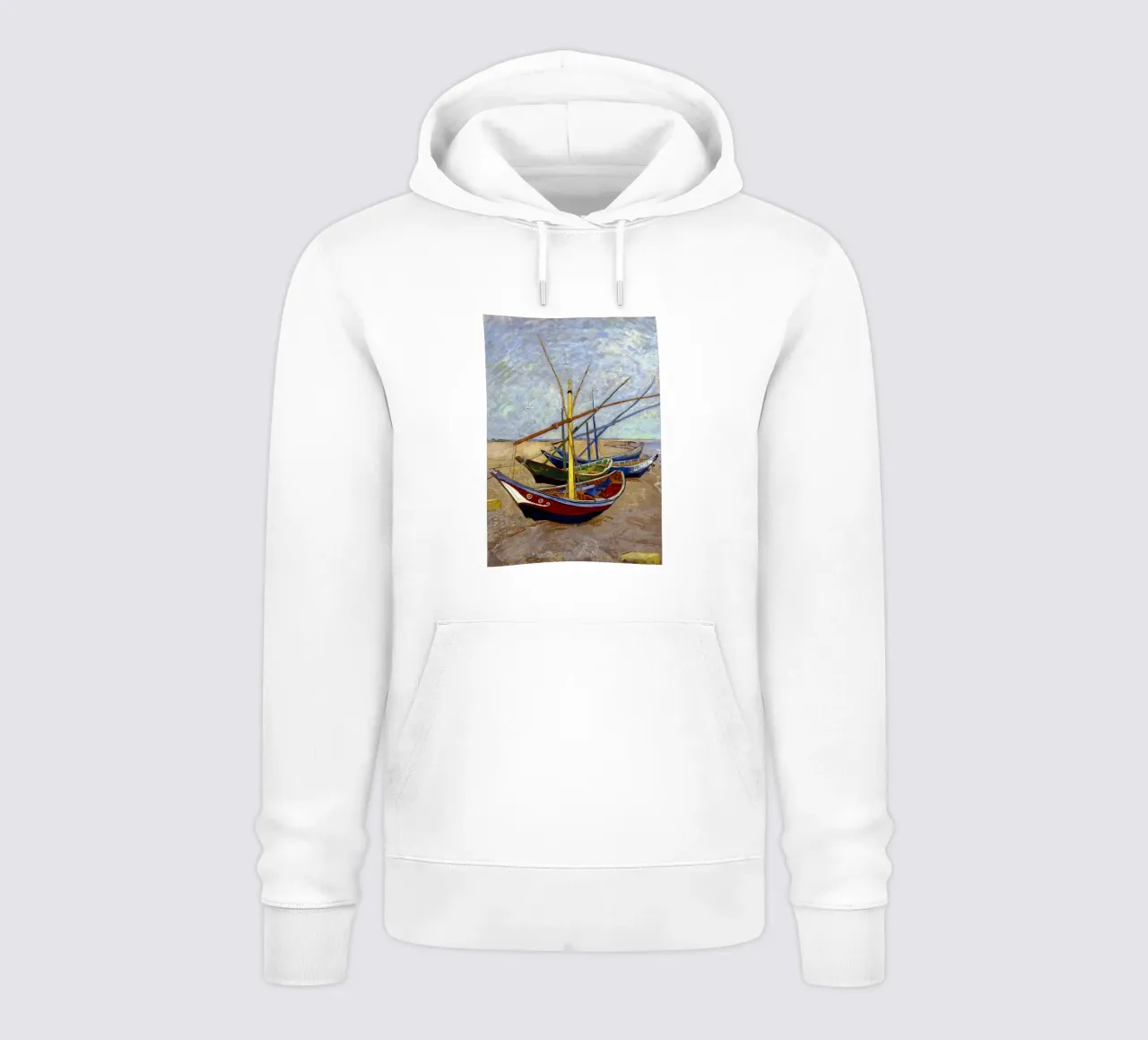 barche da pesca sulla costa felpa con cappuccio da cloud shop