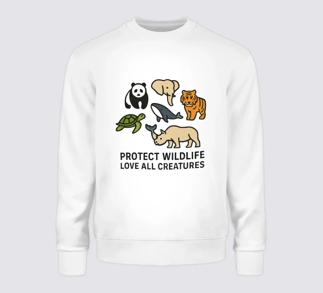 Proteggere la fauna selvatica Amare tutte le creature - Contro gli animali in via di estinzione felpa da artdesign1985