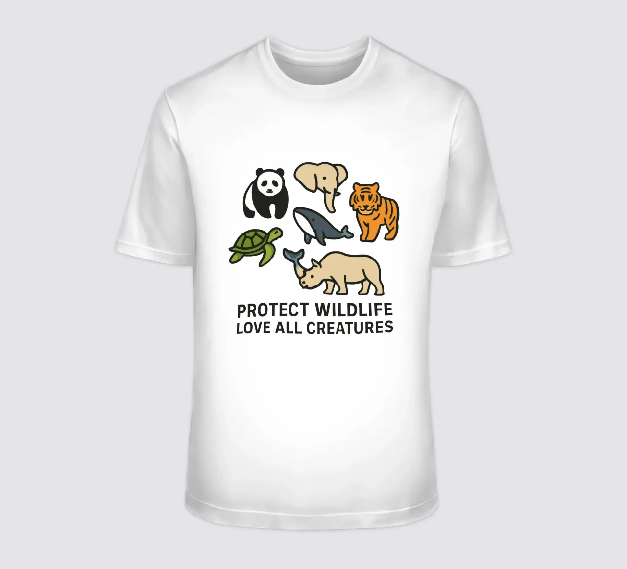 Proteggere la fauna selvatica Amare tutte le creature - Contro gli animali in via di estinzione t-shirt da artdesign1985
