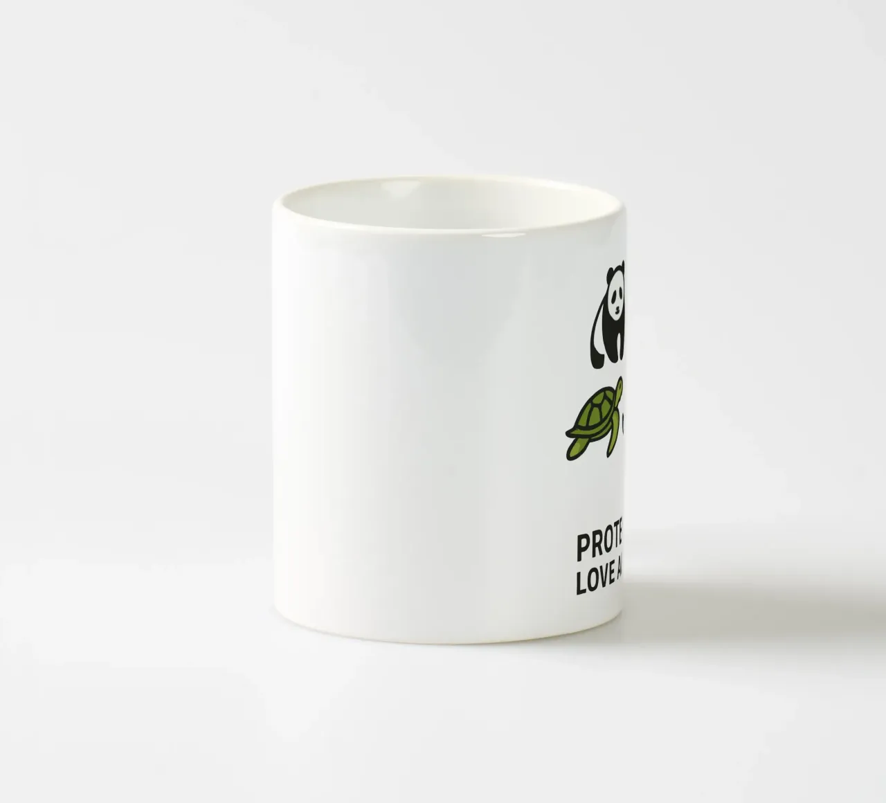 Proteggere la fauna selvatica Amare tutte le creature - Contro gli animali in via di estinzione tazza in ceramica da artdesign1985