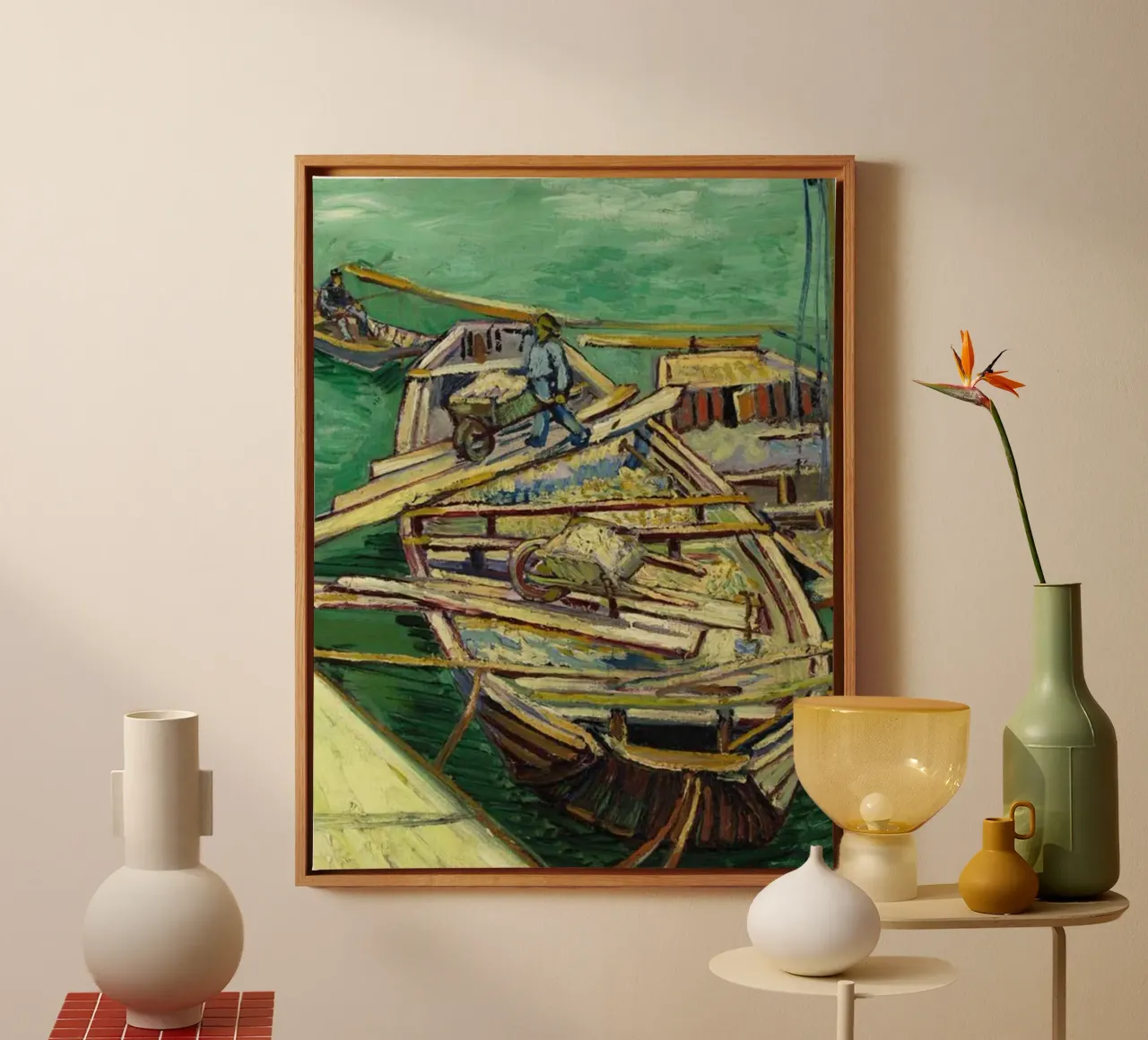 take things from the boat canvas with Floater frame by cloud shop