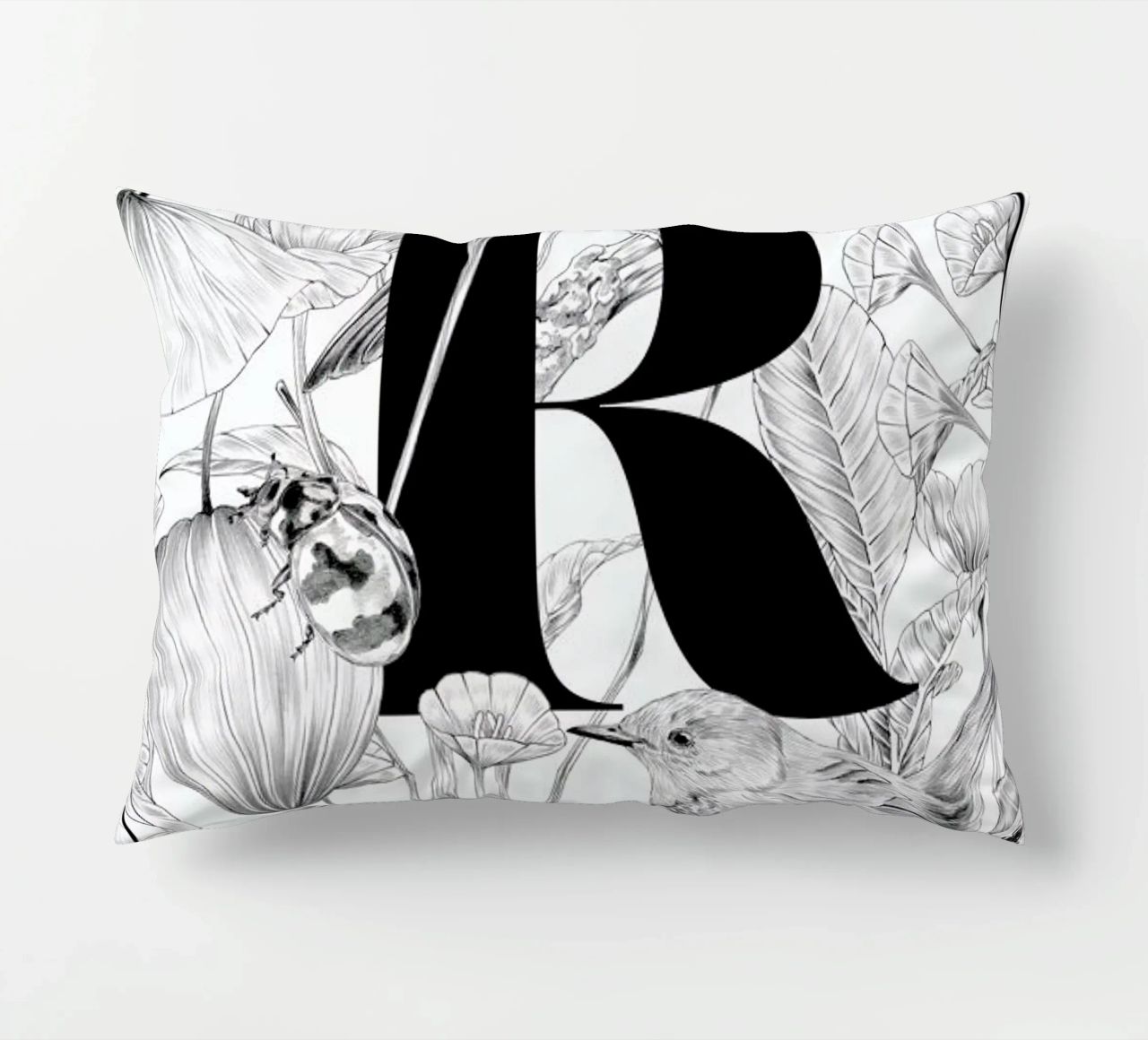 Floral Alphabet R kussen van Faunesque
