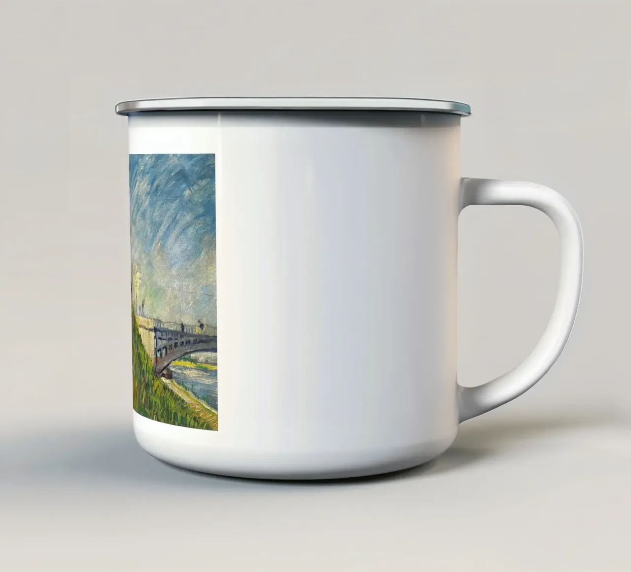 strada lungofiume tazza in smalto da cloud shop