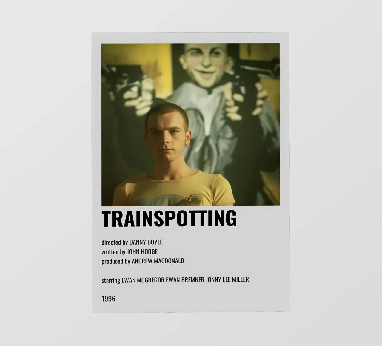 TRAINSPOTTING pellicola backlit da MVFminimalist