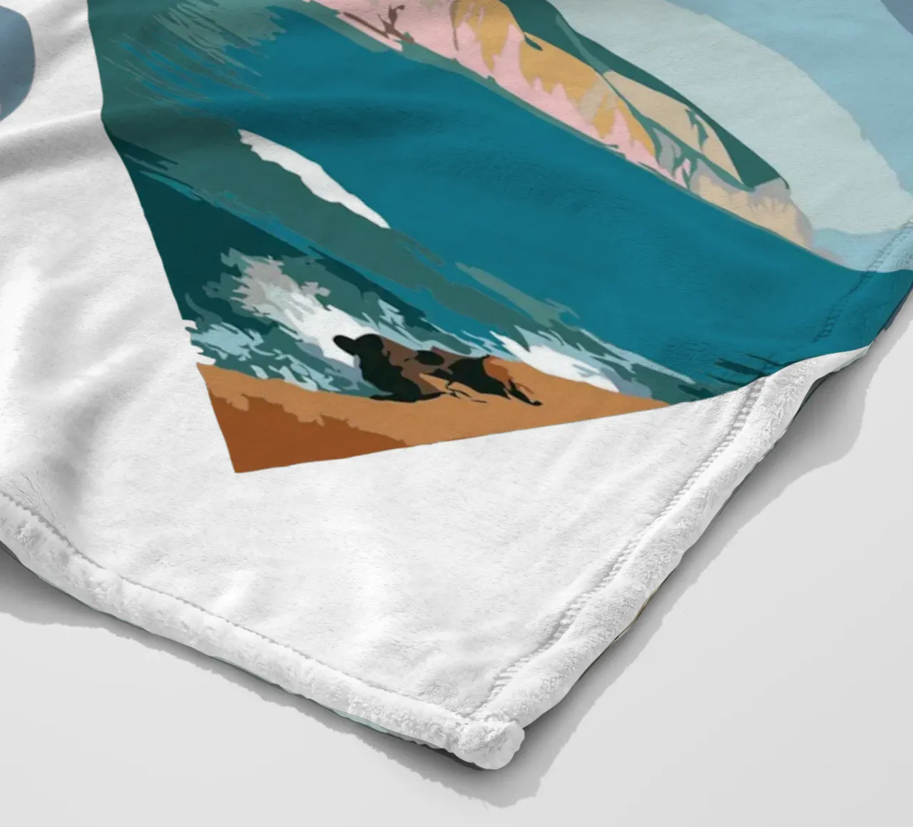 Paesaggi del cuore costiero - Design di scenari da spiaggia con amore per l'oceano coperta in pile da artdesign1985