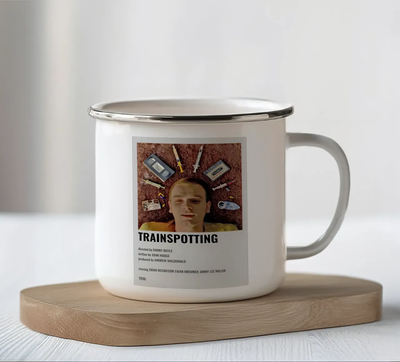 TRAINSPOTTING tazza in smalto da MVFminimalist