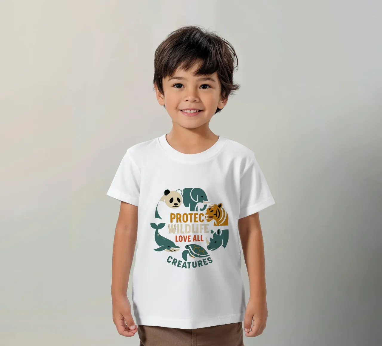 Proteggere la fauna selvatica Amare tutte le creature - Circ degli animali in via di estinzione t-shirt bambini da artdesign1985