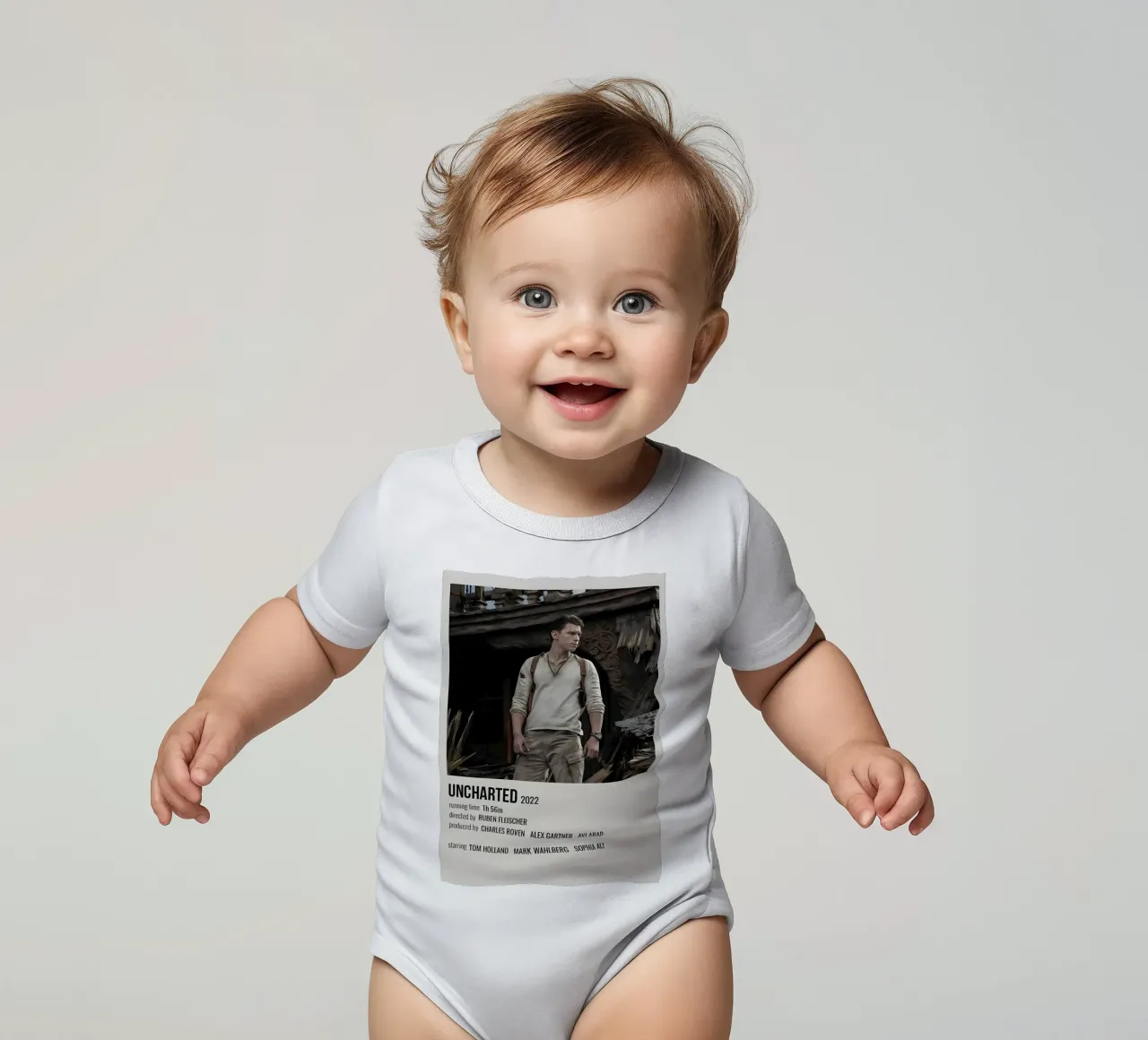 UNCHARTED 2022 body neonato maniche corte da MVFminimalist