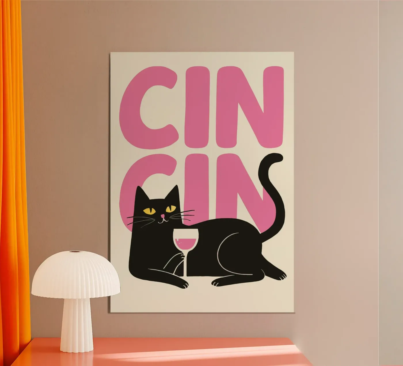 Cin Cin Cat alluminio dibond da Attaboy Dsgn