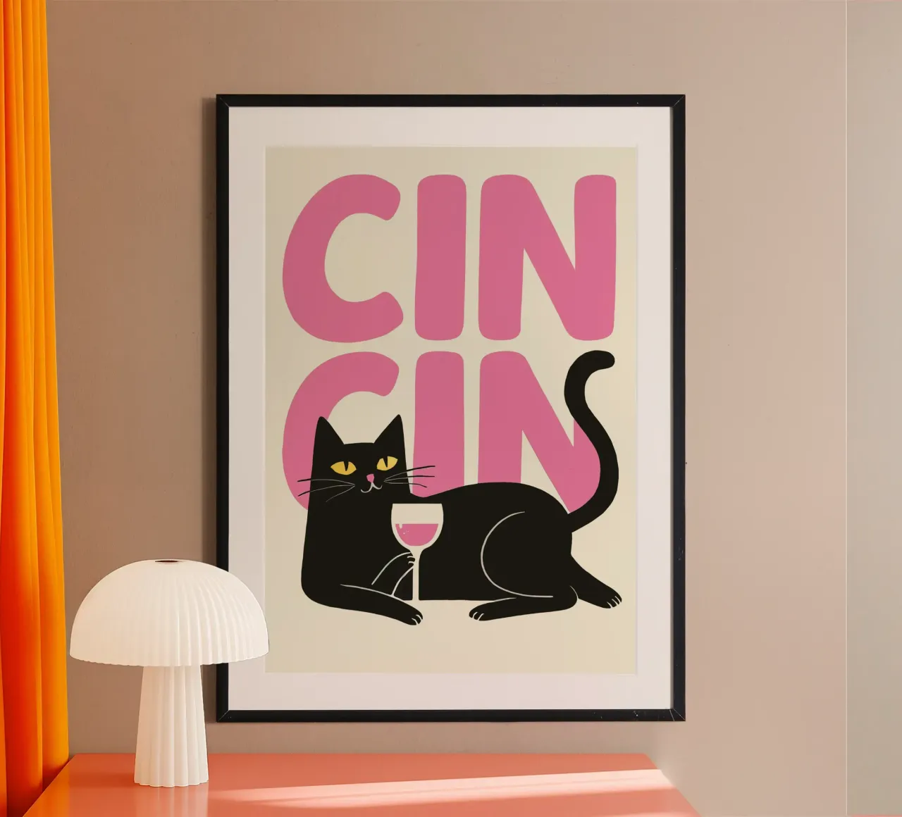 Cin Cin Cat poster da Attaboy Dsgn