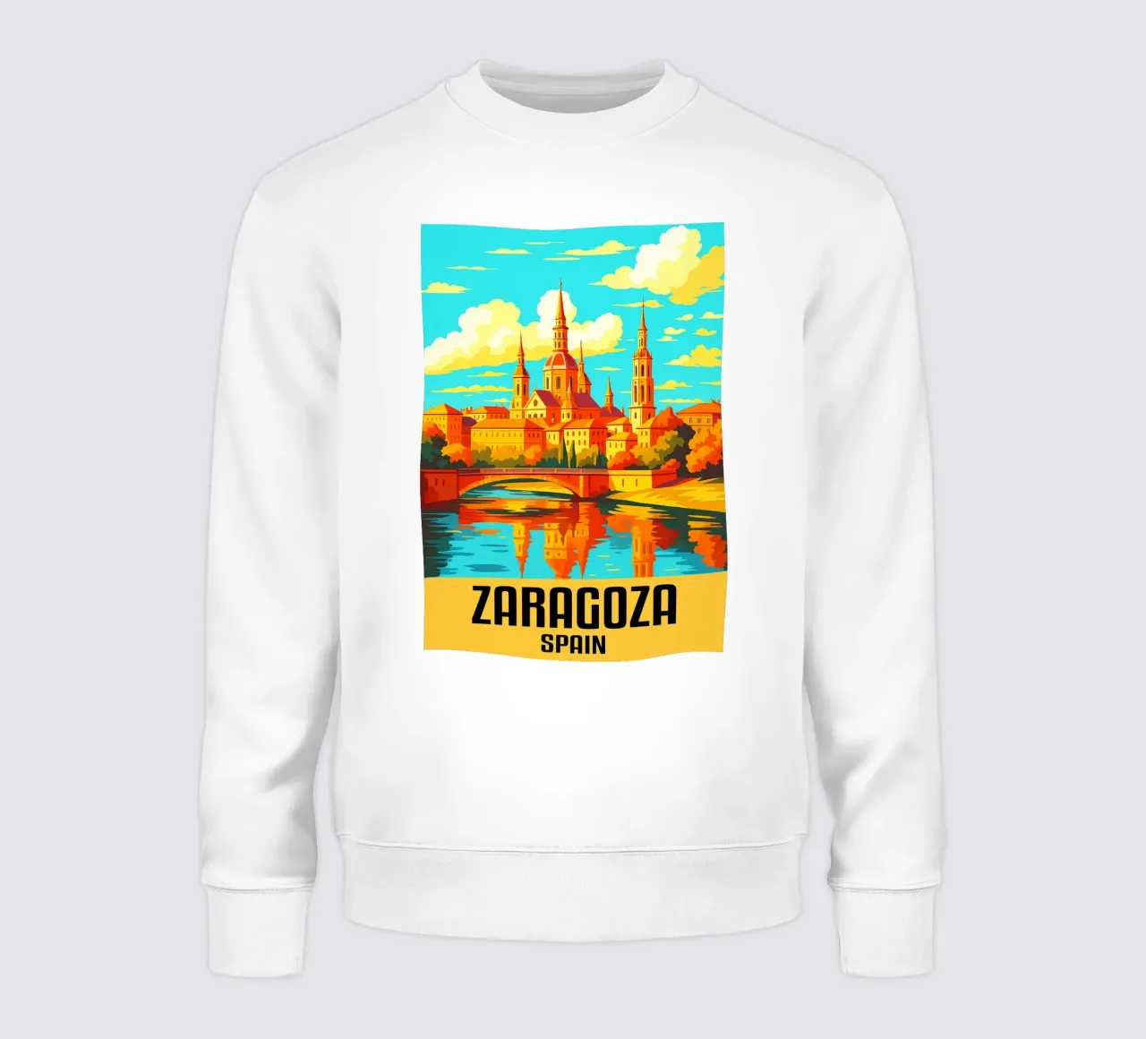 Saragozza Spagna Città Arte Immaginazione felpa da oneheart