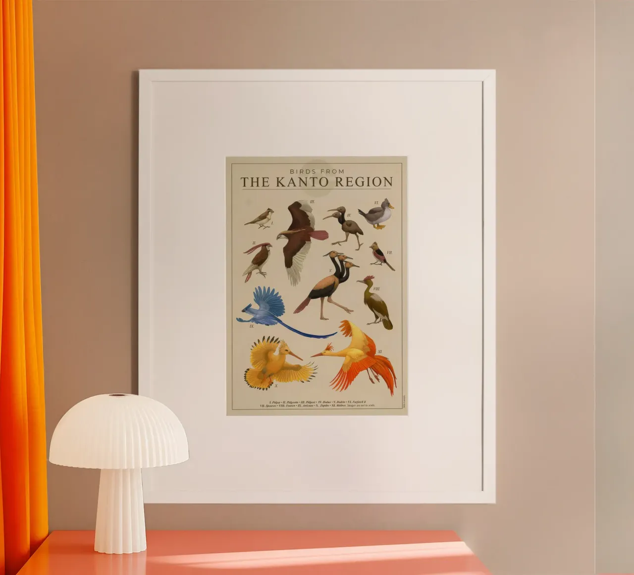 Poster Uccelli di Kanto poster da Lacerdaprint