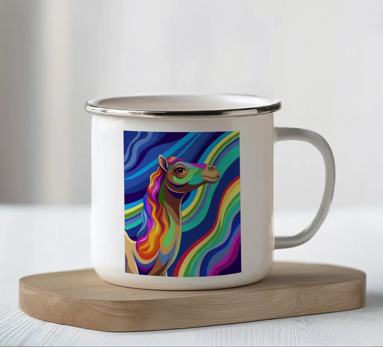 cammello vettore fullcolor tazza in smalto da onelife