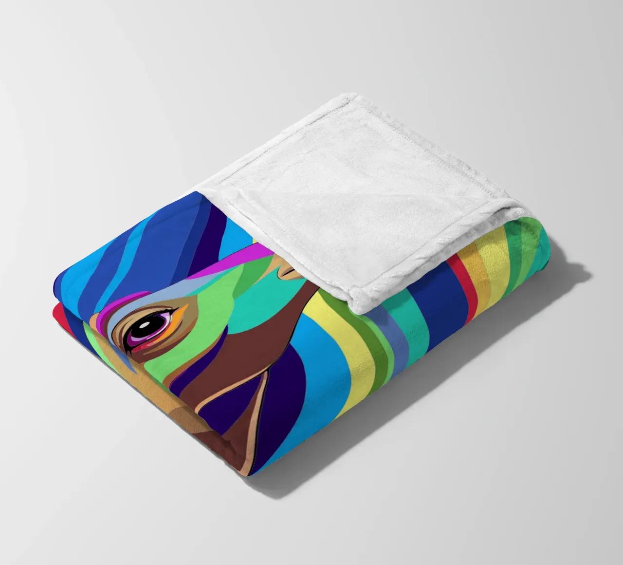 camel vector fullcolor fleece blanket by onelife