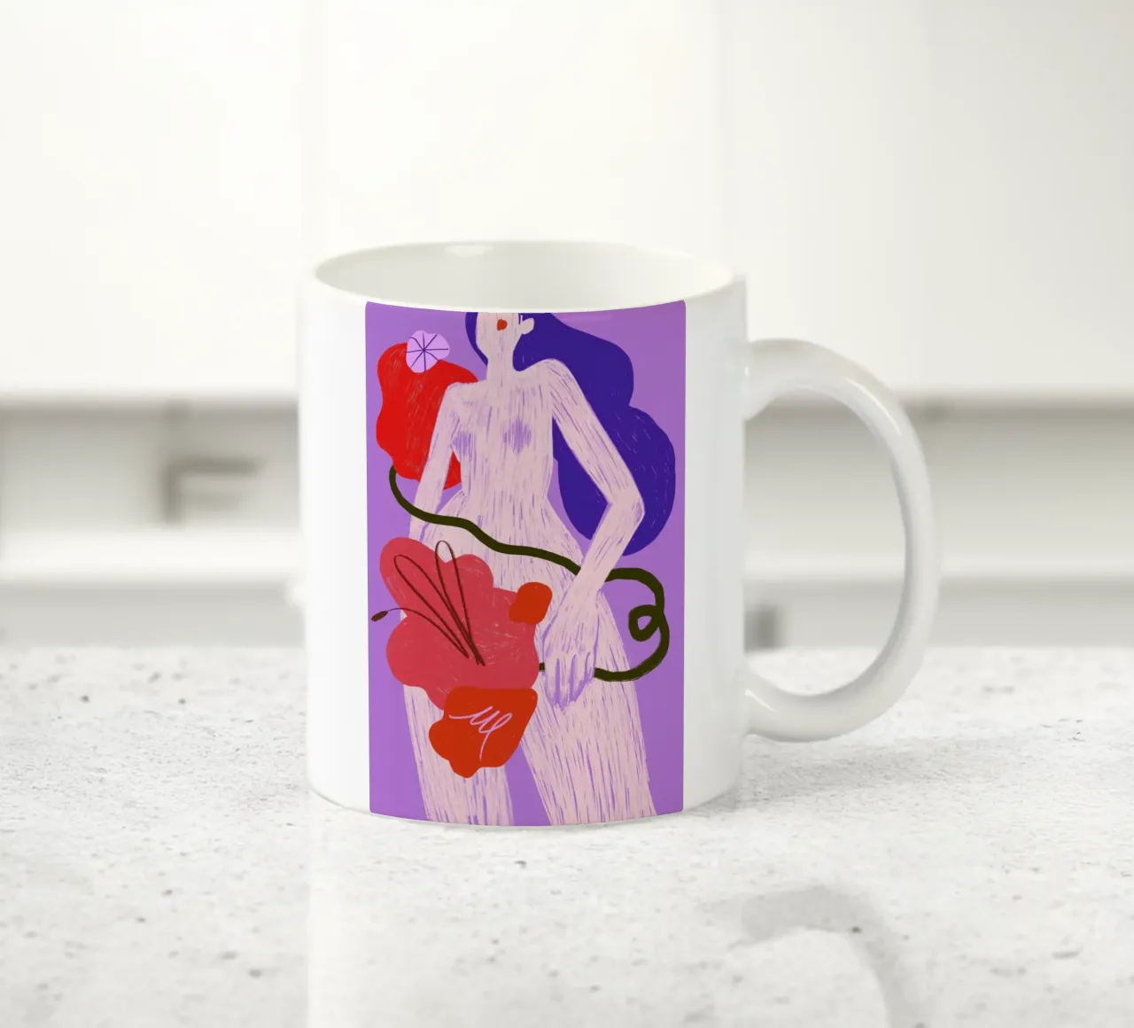Fierce And Flourishing II tazza in ceramica da Pure