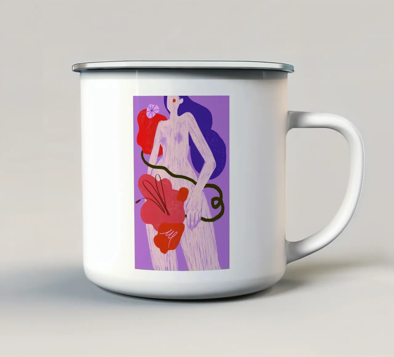 Fierce And Flourishing II tazza in smalto da Pure