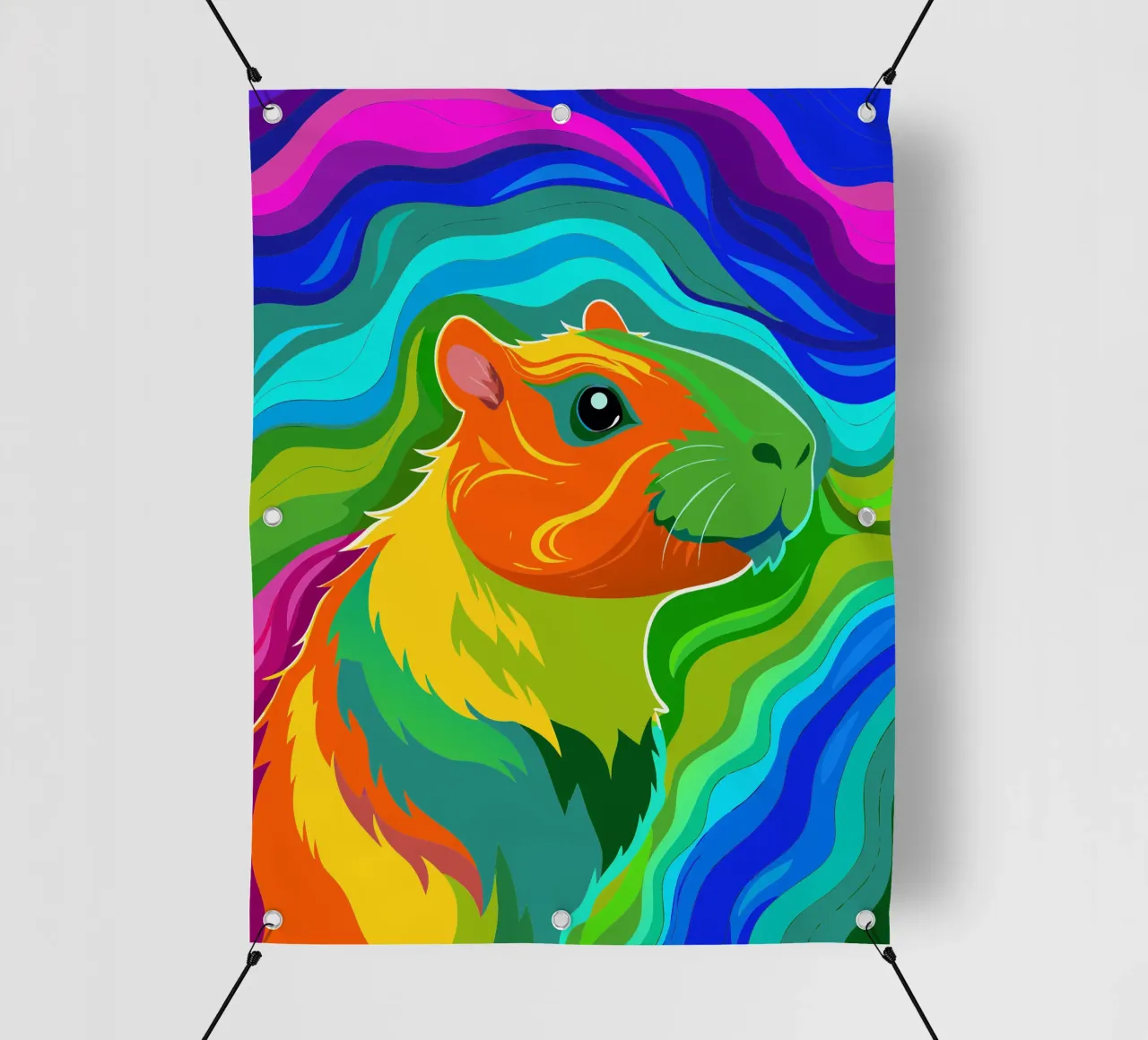 capibara vettore fullcolor telo in pvc da onelife