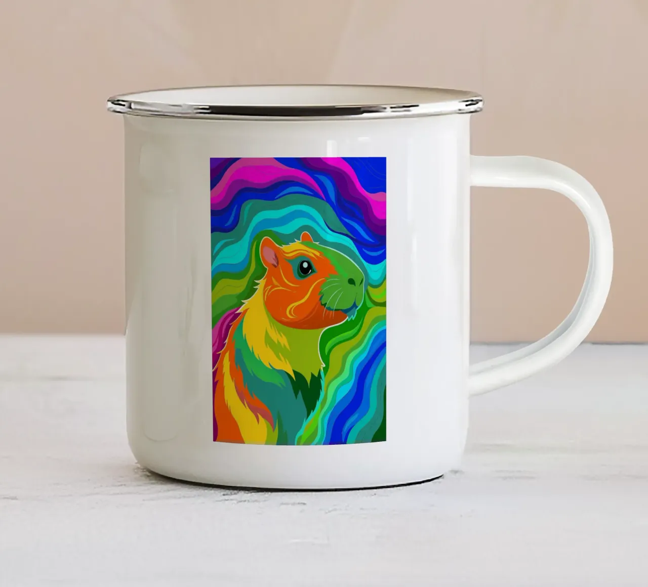 capibara vettore fullcolor tazza in smalto da onelife