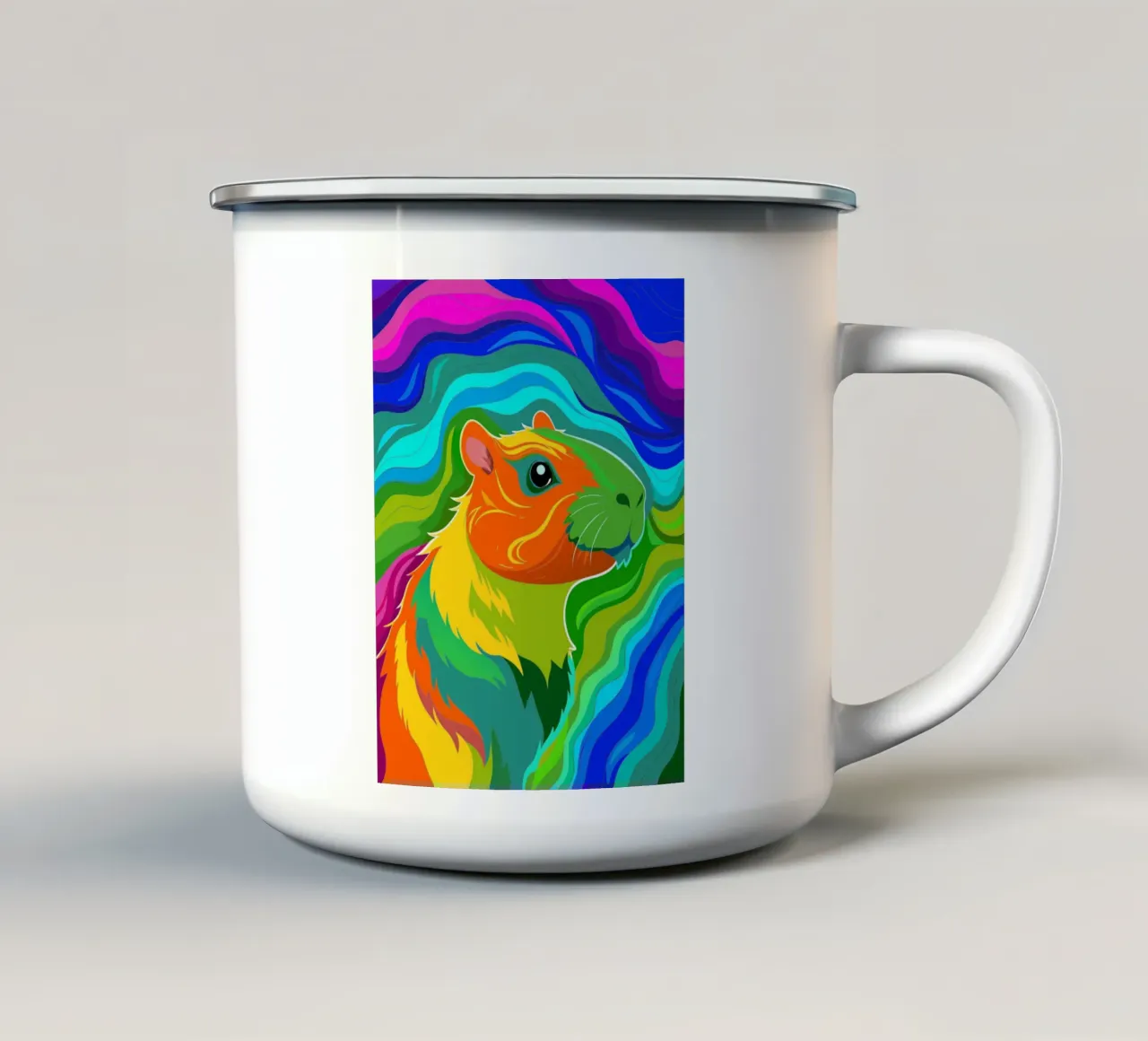 capibara vettore fullcolor tazza in smalto da onelife