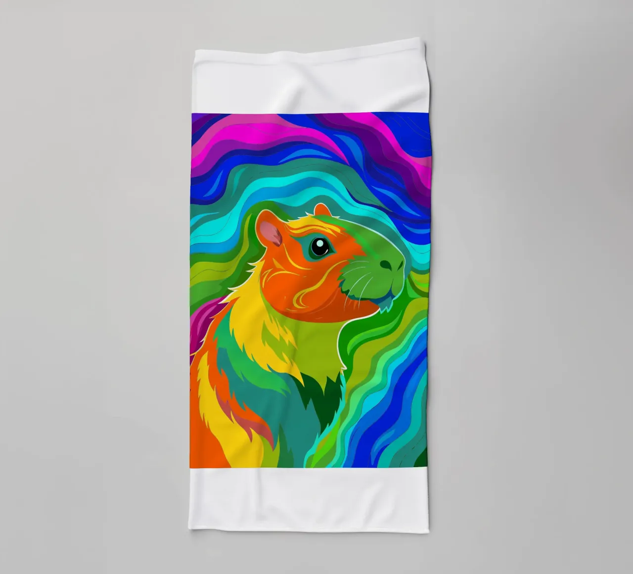 capybara vector fullcolor towel by onelife