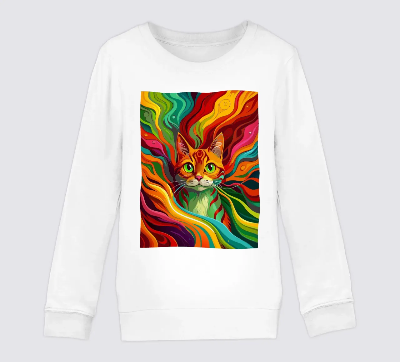 gatto vettore fullcolor felpa bambino da onelife