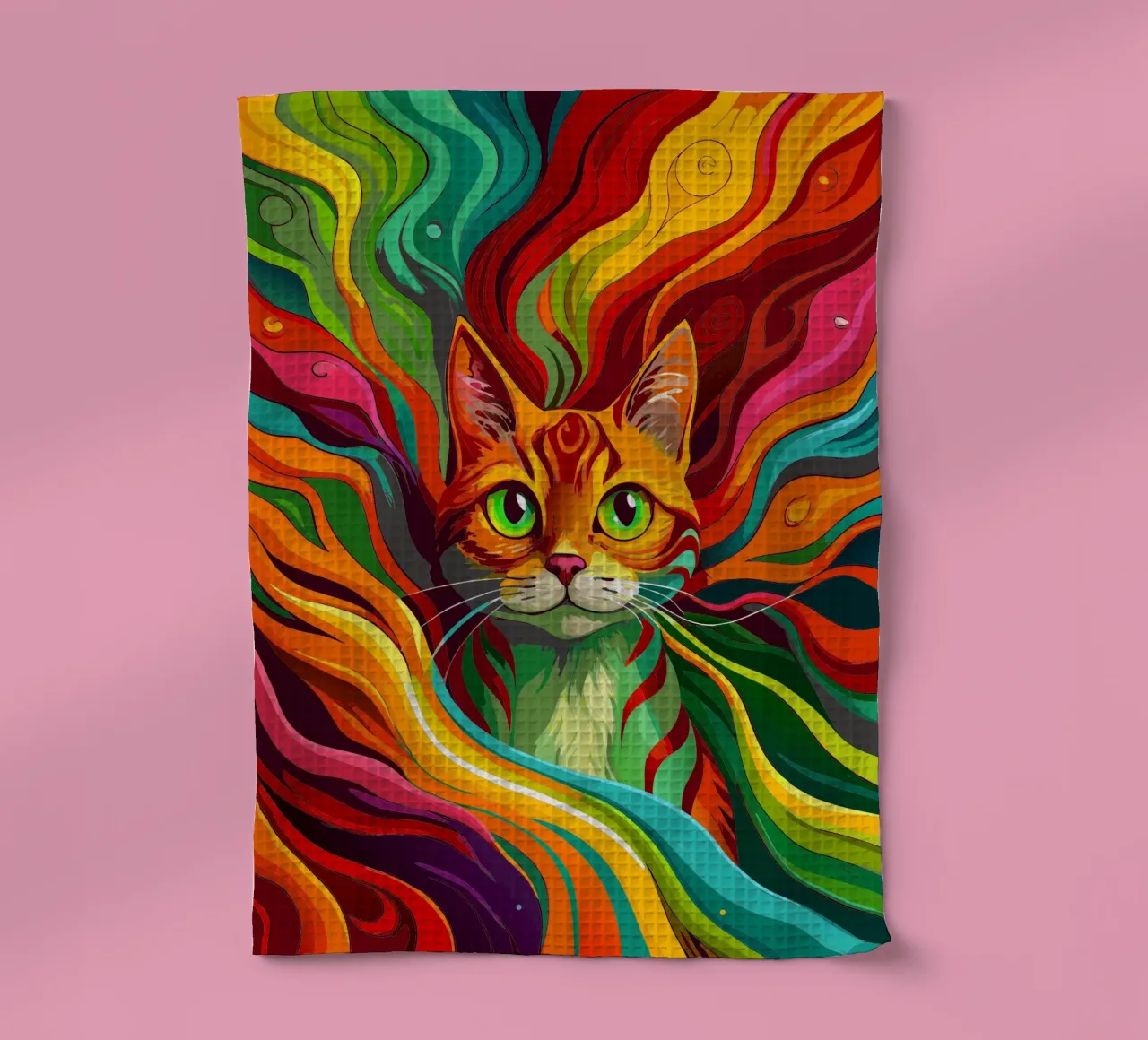 gatto vettore fullcolor canovaccio da cucina da onelife