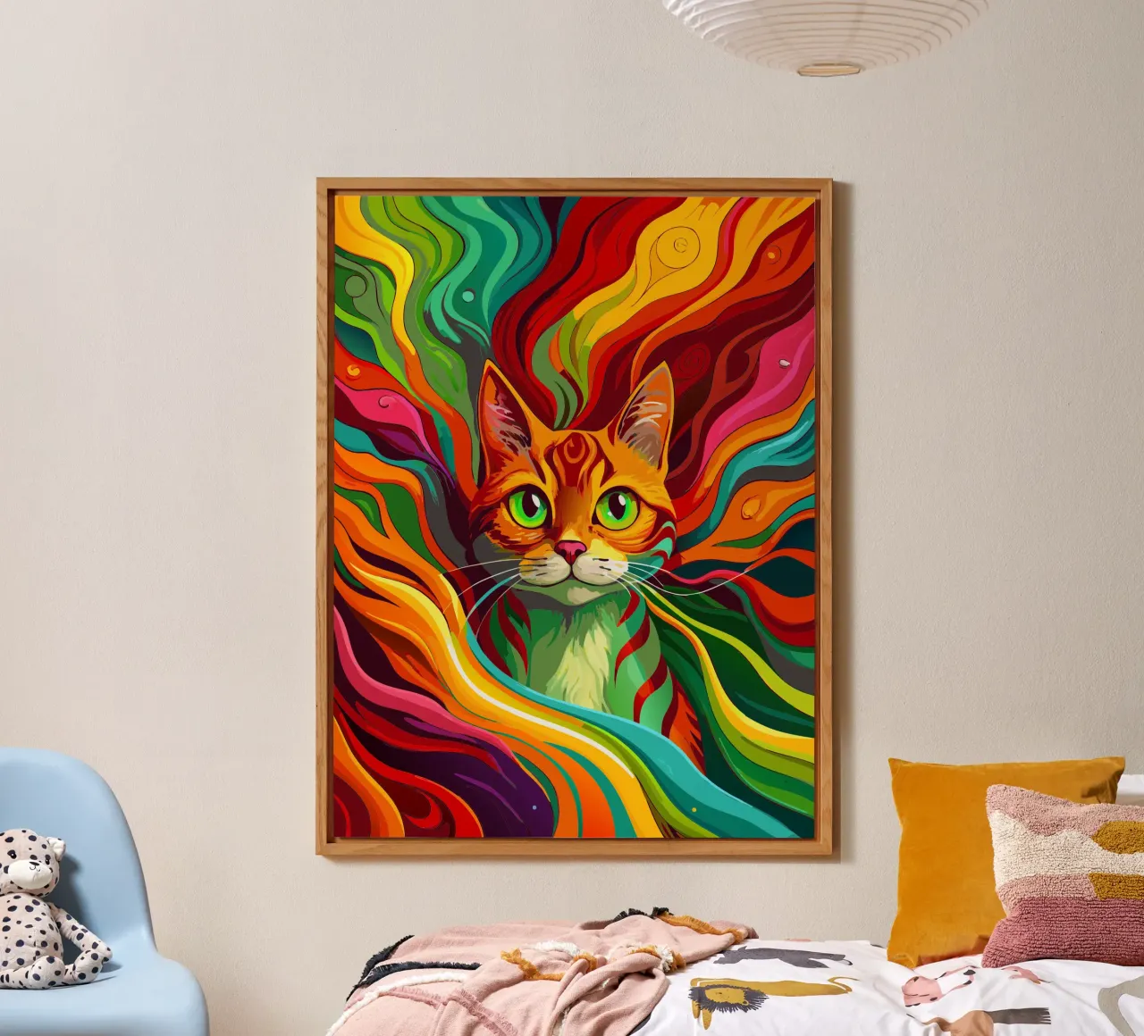 gatto vettore fullcolor alluminio dibond da onelife