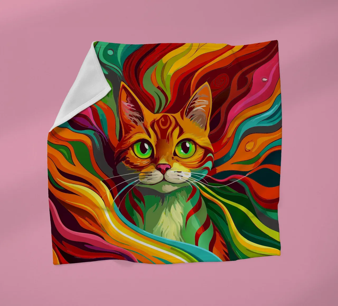 gatto vettore fullcolor coperta in pile da onelife
