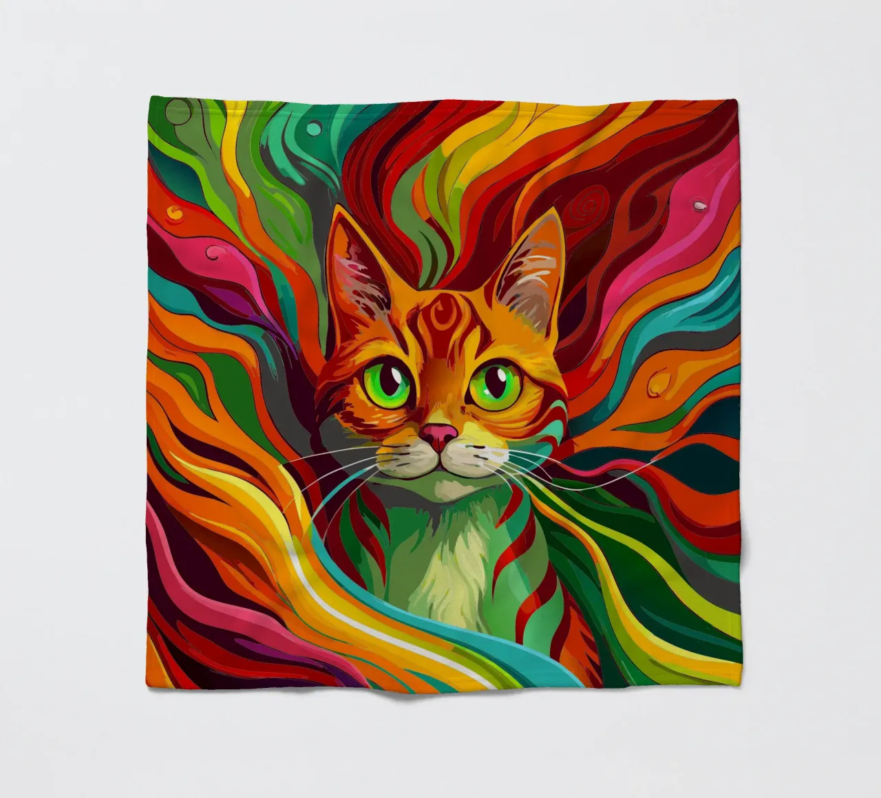 gatto vettore fullcolor coperta in pile da onelife